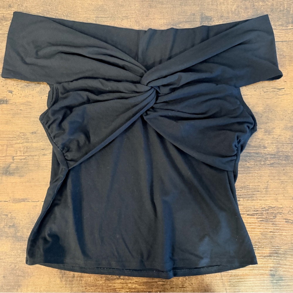 Reformation Ezlynn Knit Top XL black